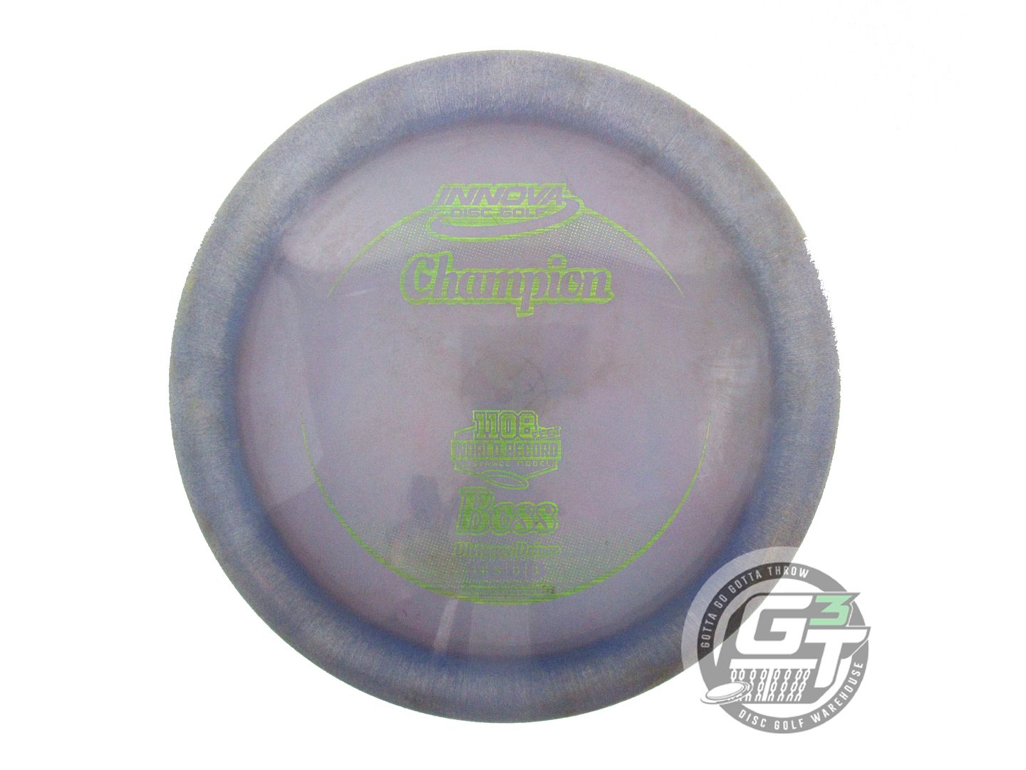 USED Innova Champion Boss 171g Purple Lime Laser Foil Distance Driver Golf Disc