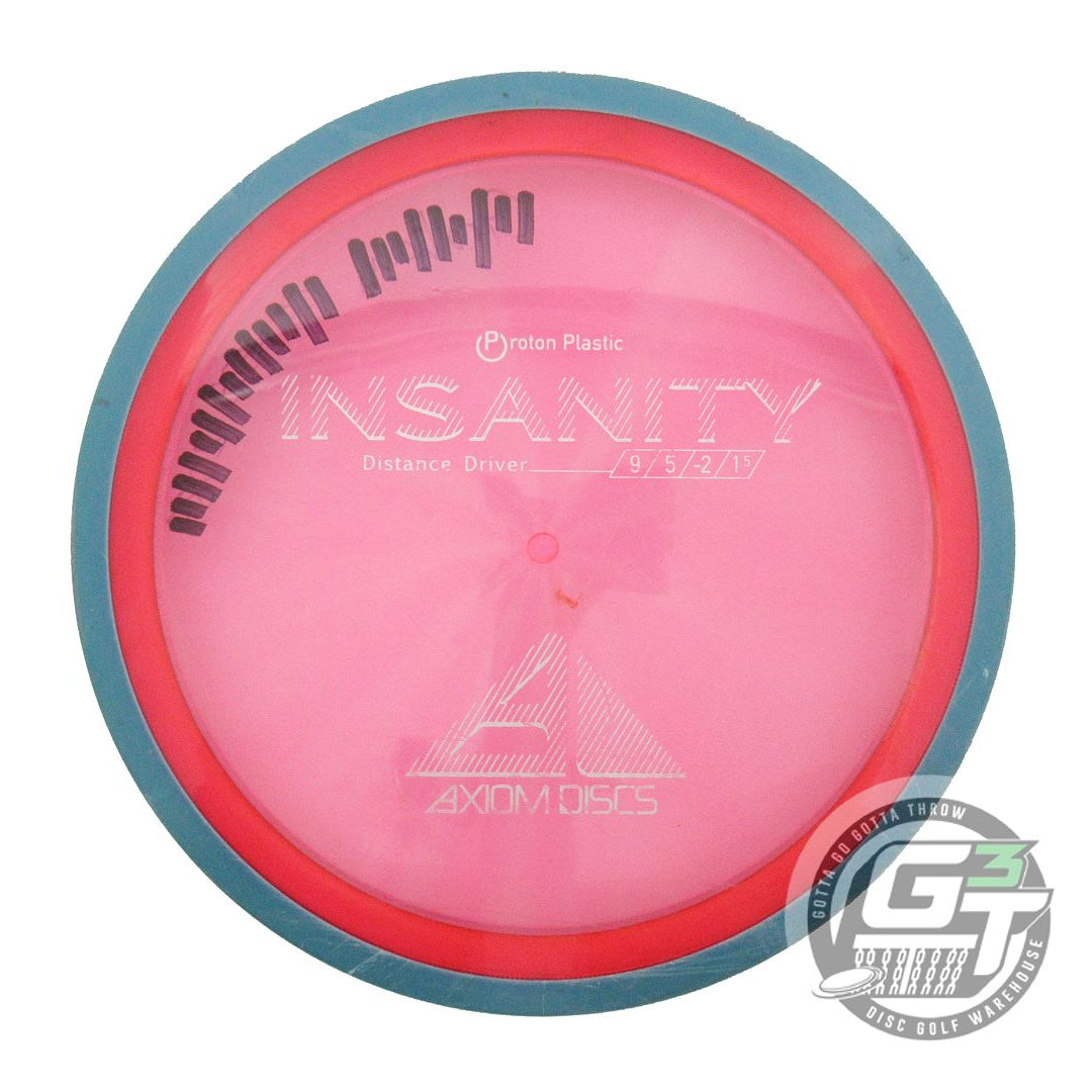 USED Axiom Discs Proton Insanity 175g Pink Teal Rim Distance Driver Golf Disc