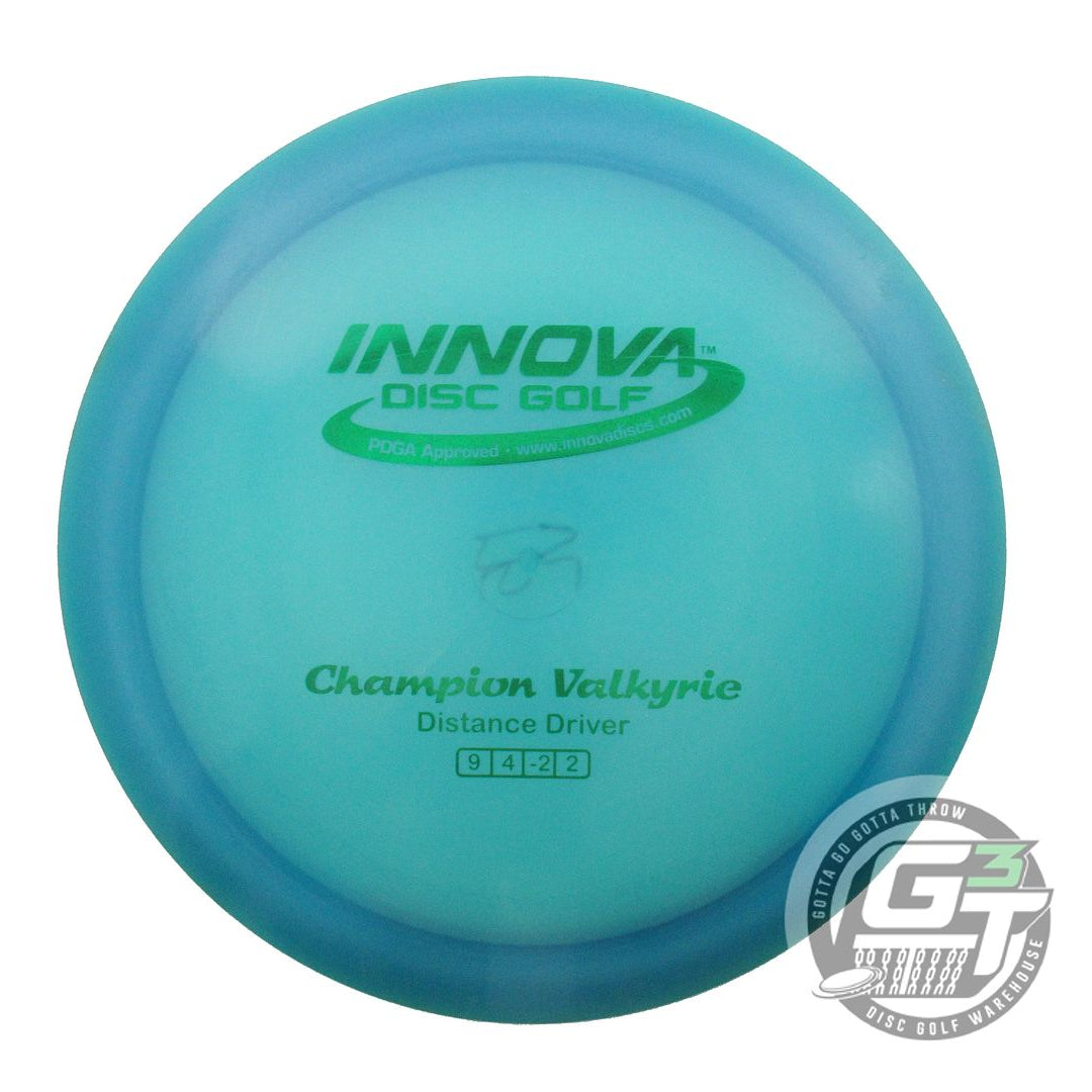 USED Innova Champion Valkyrie 175g Blue Green Foil Distance Driver Golf Disc