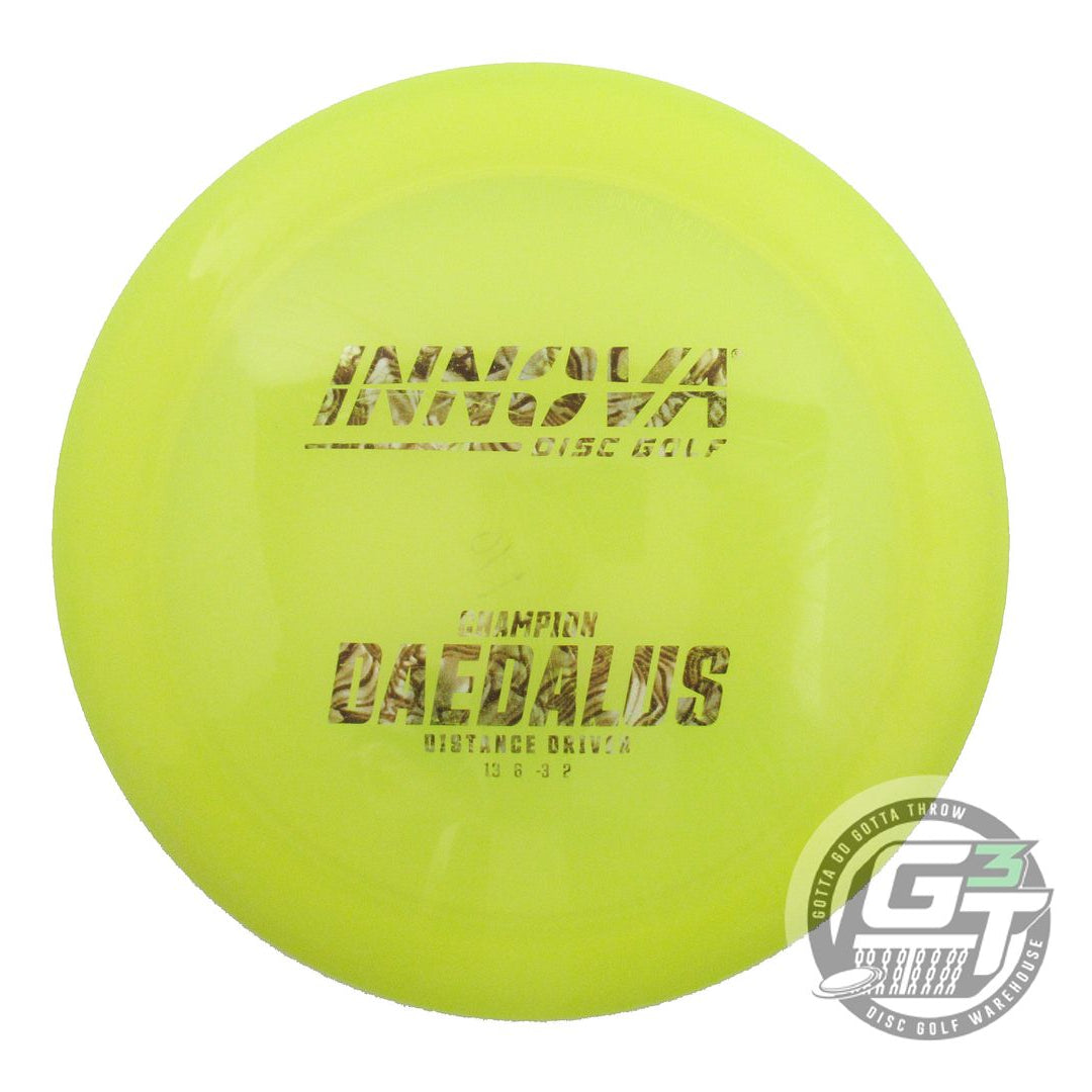 USED Innova Champion Daedalus 170g Yellow Brown Swirl Foil Distance Driver Disc
