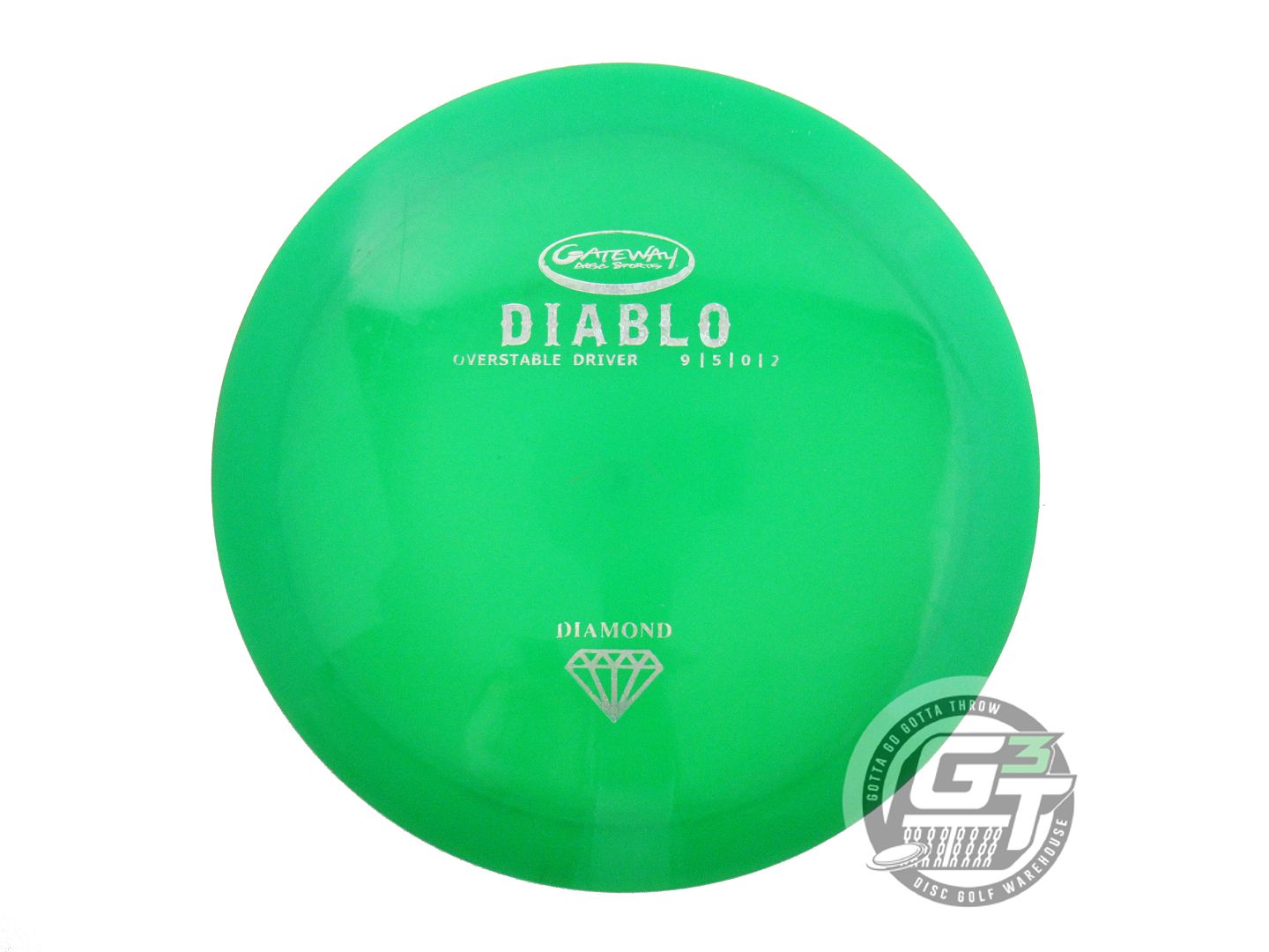 USED Gateway Diamond Diablo 175g Green Bubble Foil Distance Driver Golf Disc
