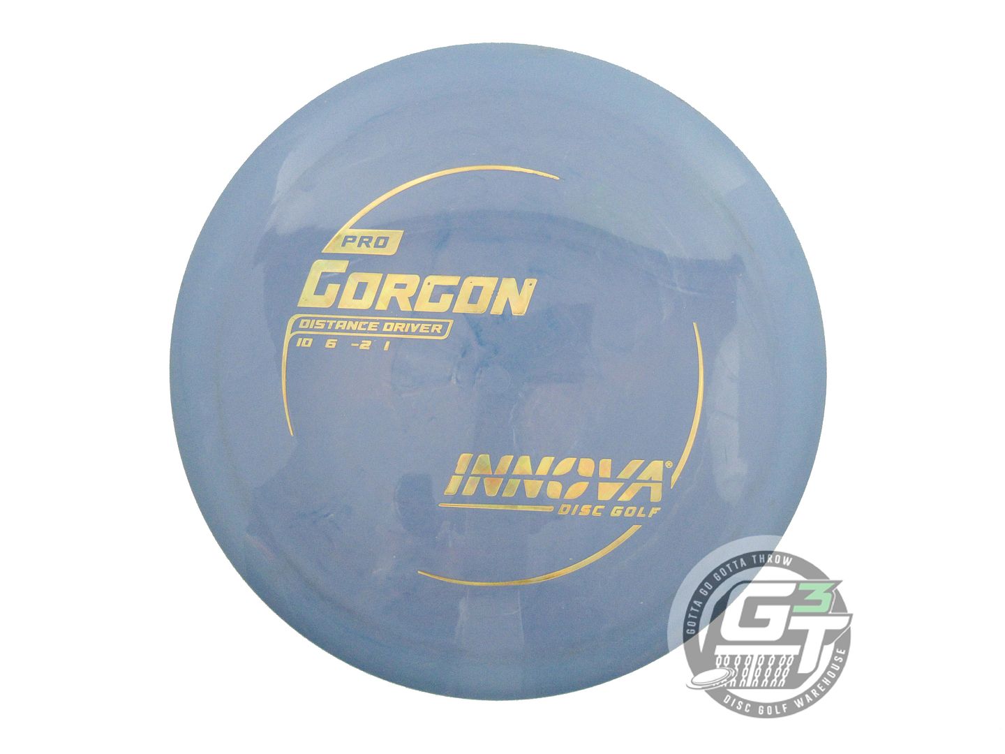 USED Innova Pro Gorgon 173g Blue Gold Pixel Foil Distance Driver Golf Disc