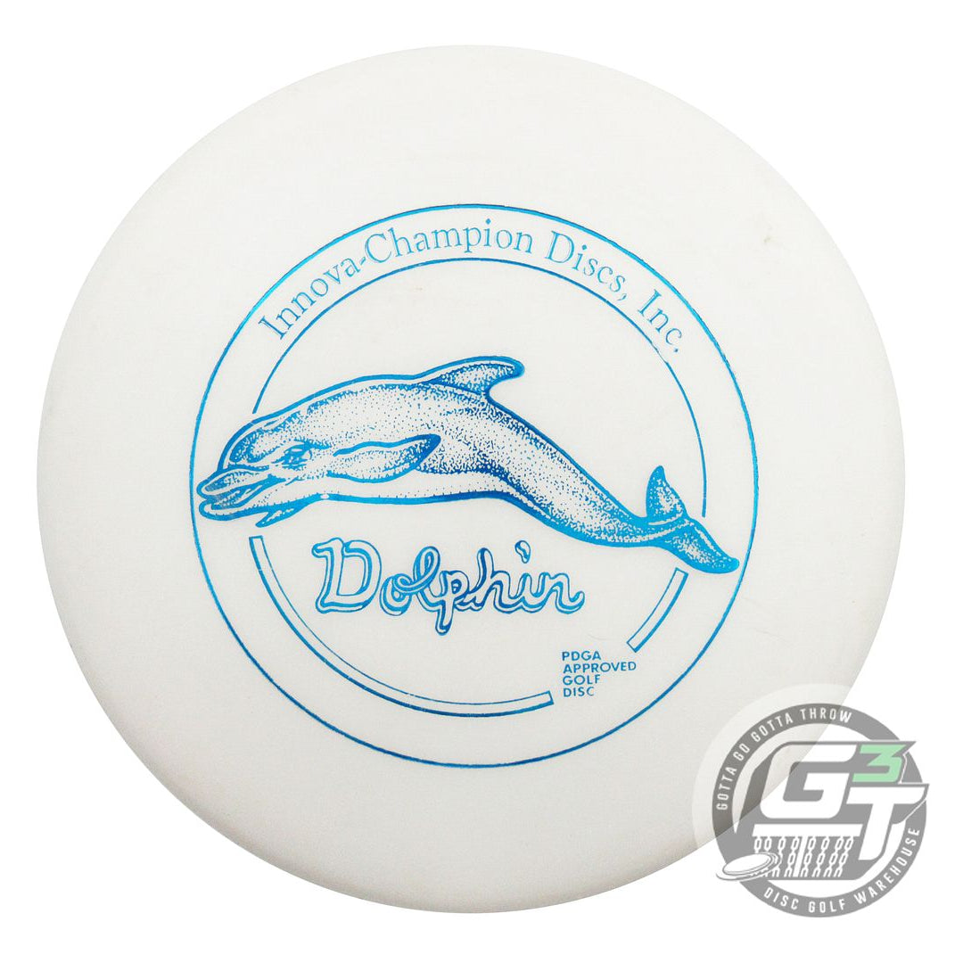 USED Innova DX Dolphin 151g White Blue Foil OOP RARE FLOATS Midrange Golf Disc