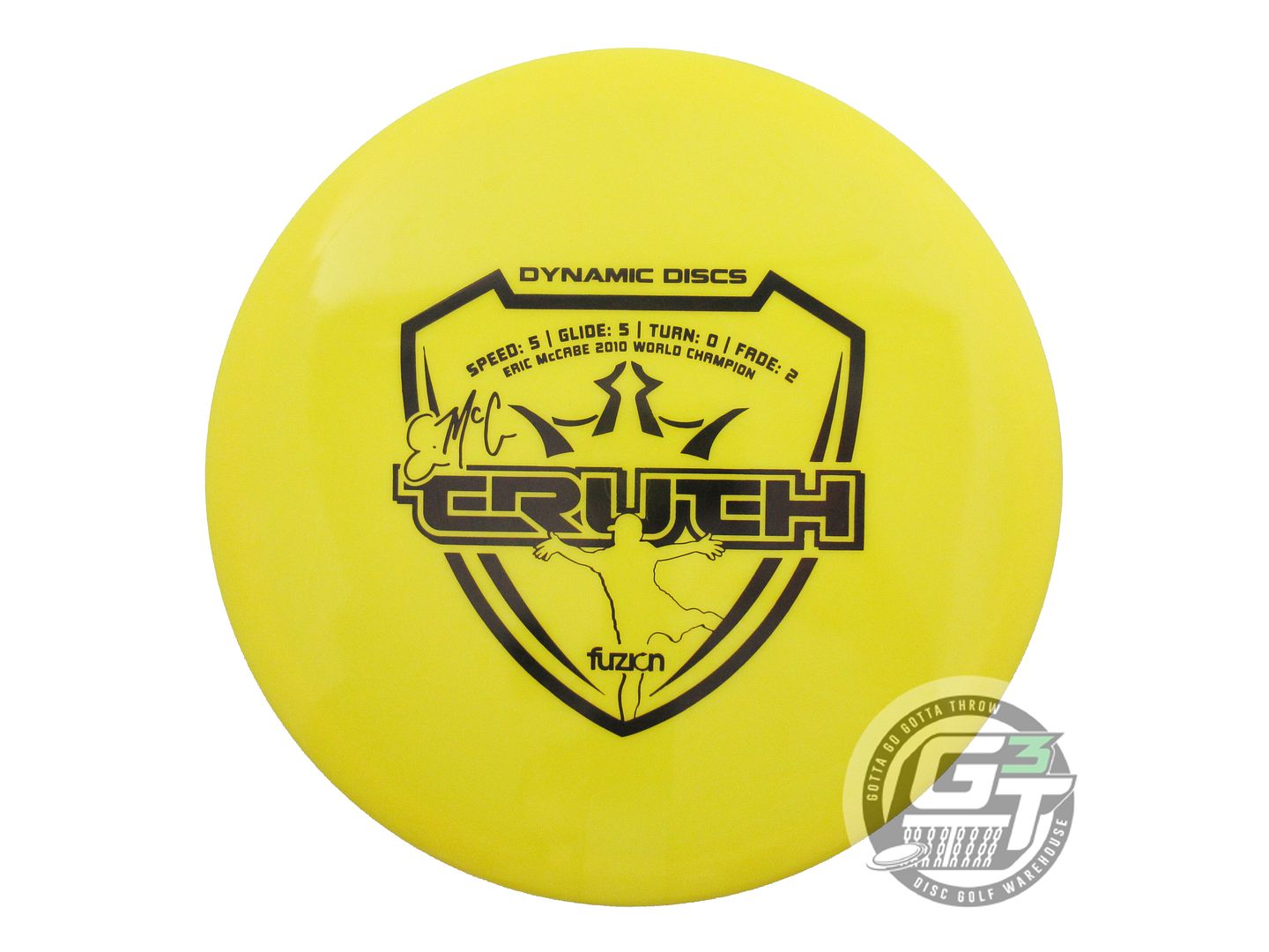 USED Dynamic Discs Fuzion EMAC Truth 175g Yellow Black Stamp Midrange Golf Disc
