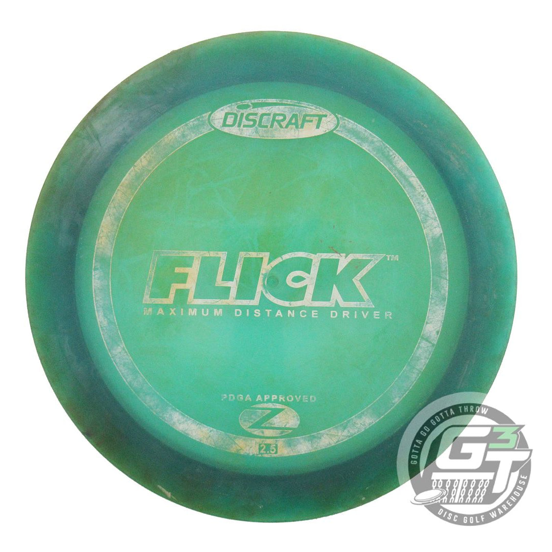 USED Discraft Z Flick 155g Green White Stamp Distance Driver Golf Disc