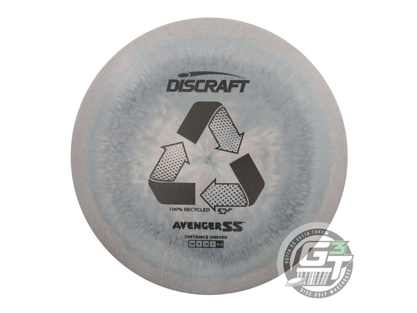 USED Discraft Recycled ESP Avenger SS 174g Gray Distance Driver Golf Disc