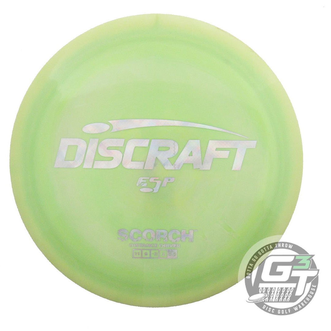 USED Discraft ESP Scorch 170g Lime Silver Pixel Foil Distance Driver Golf Disc