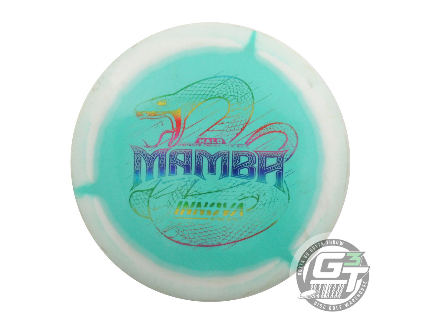 USED Innova Halo Star Mamba 163g White-Seafoam Distance Driver Golf Disc