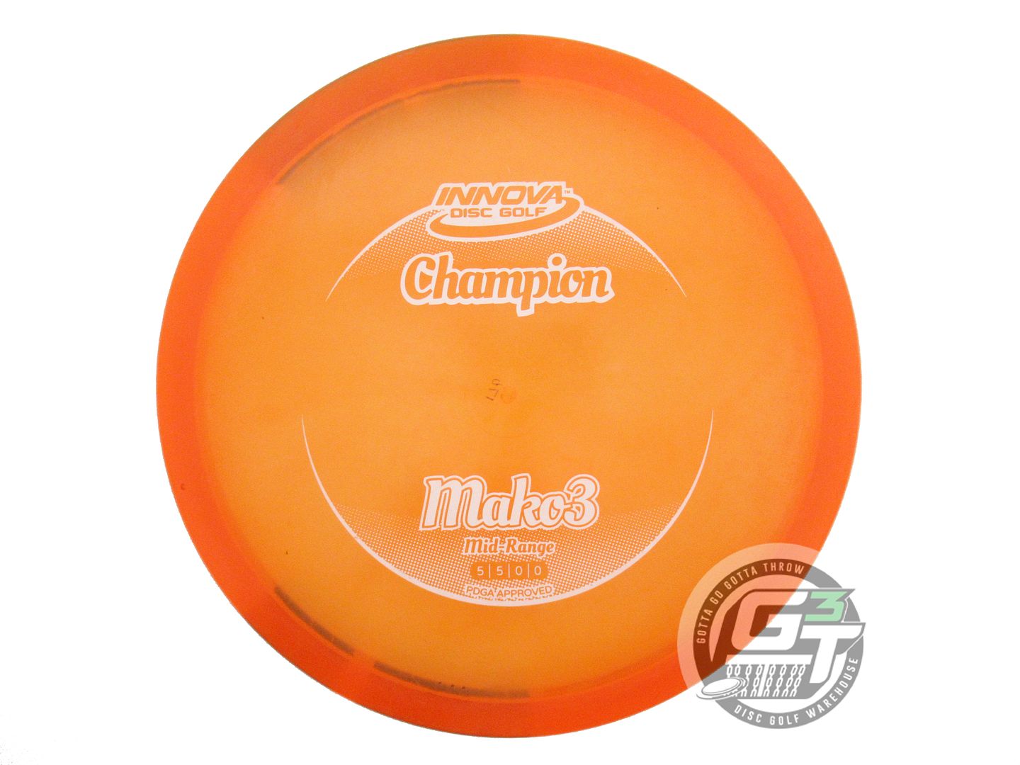 USED Innova Champion Mako3 176g Orange White Stamp Midrange Golf Disc
