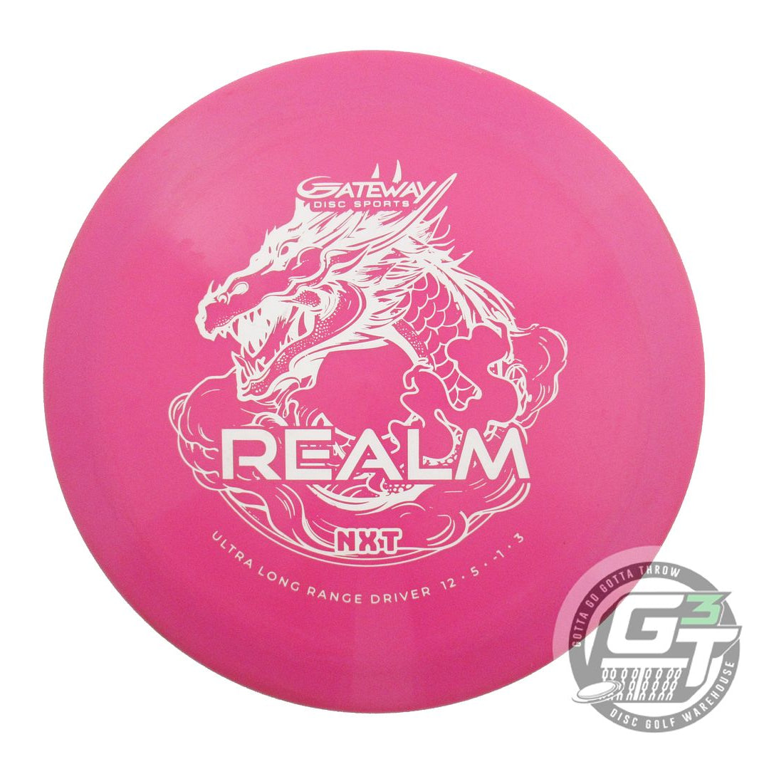 USED Gateway NXT Realm 174g Magenta White Stamp Distance Driver Golf Disc