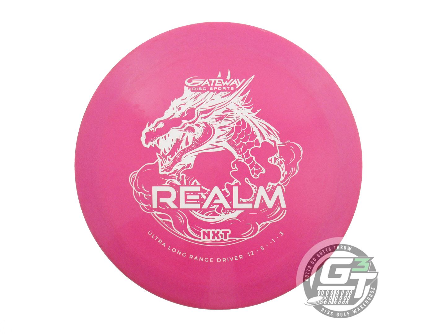 USED Gateway NXT Realm 174g Magenta White Stamp Distance Driver Golf Disc