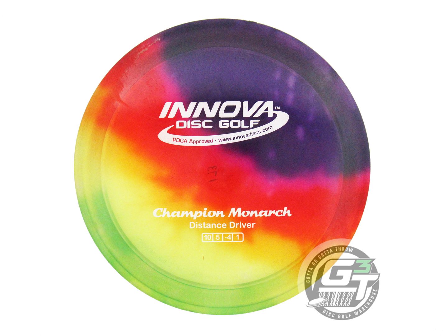 USED Innova I-DYE Champion Monarch 173g Rainbow Swirl Distance Driver Golf Disc