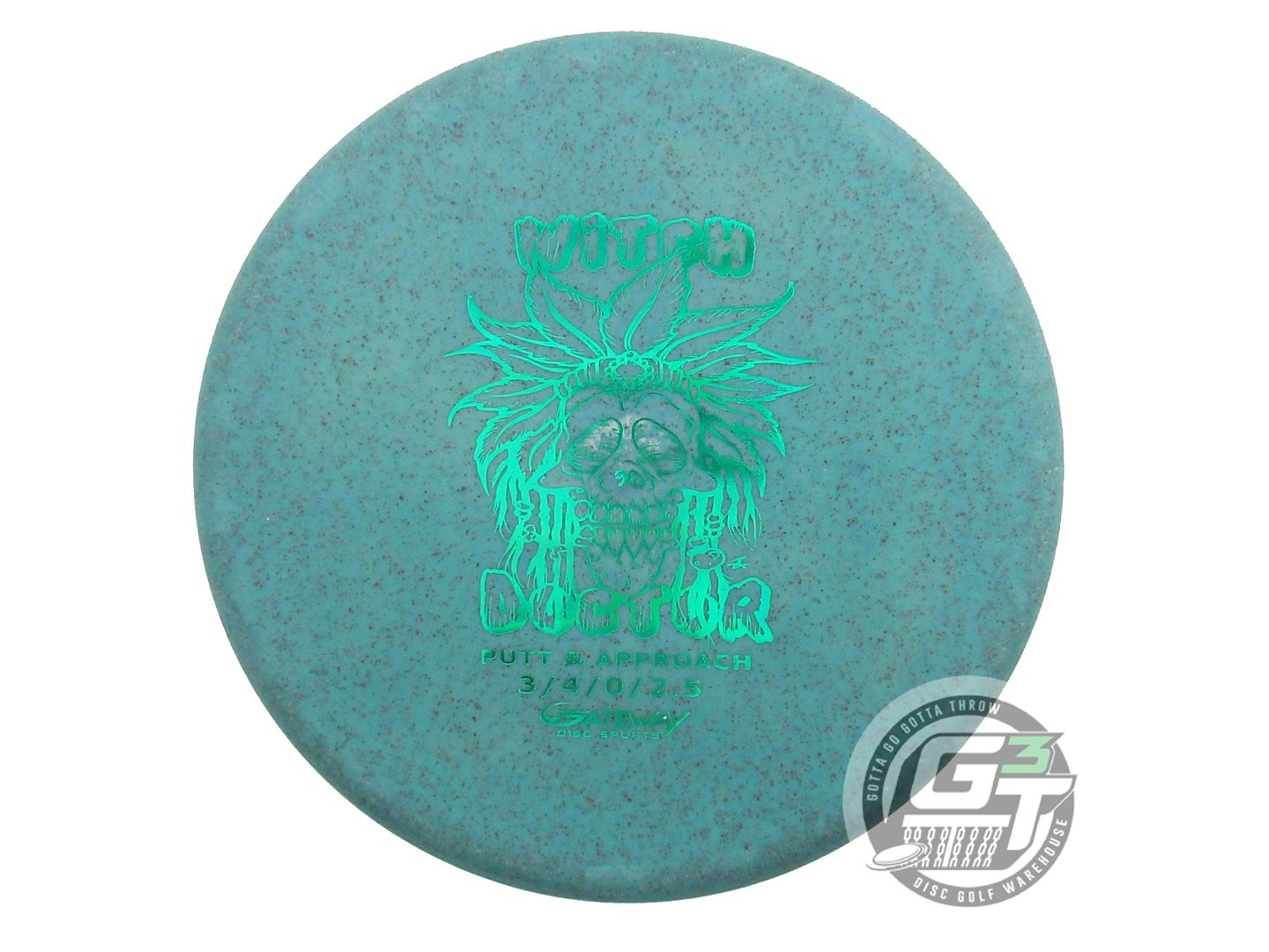 USED Gateway Diamond Hemp Witch Doctor 171g Blue Green Foil Putter Golf Disc
