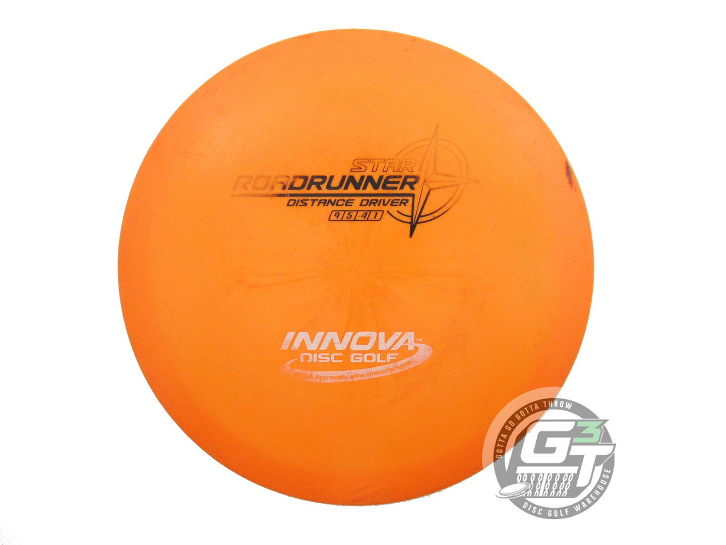 USED Innova Star Roadrunner 168g Orange Black & White Stamp Distance Driver Disc
