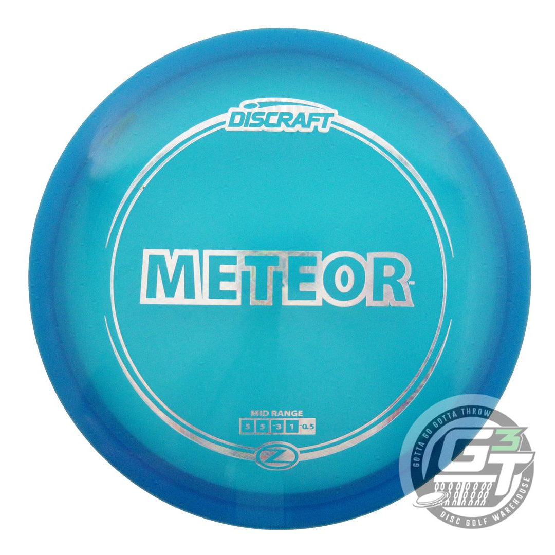 USED Discraft Z Meteor 178g Blue Silver Tron Foil Midrange Golf Disc