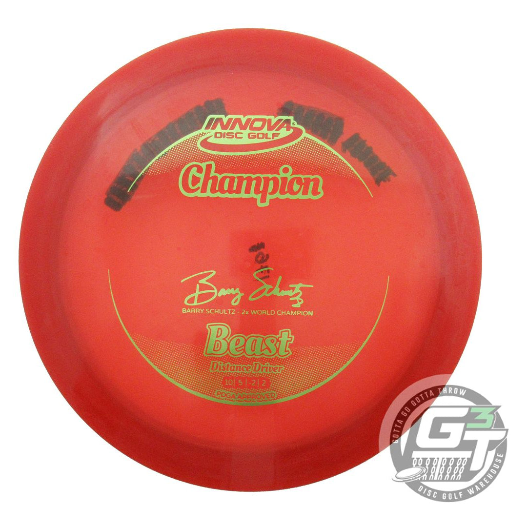 USED Innova Champion Beast 176g Red Lime Foil Distance Driver Golf Disc