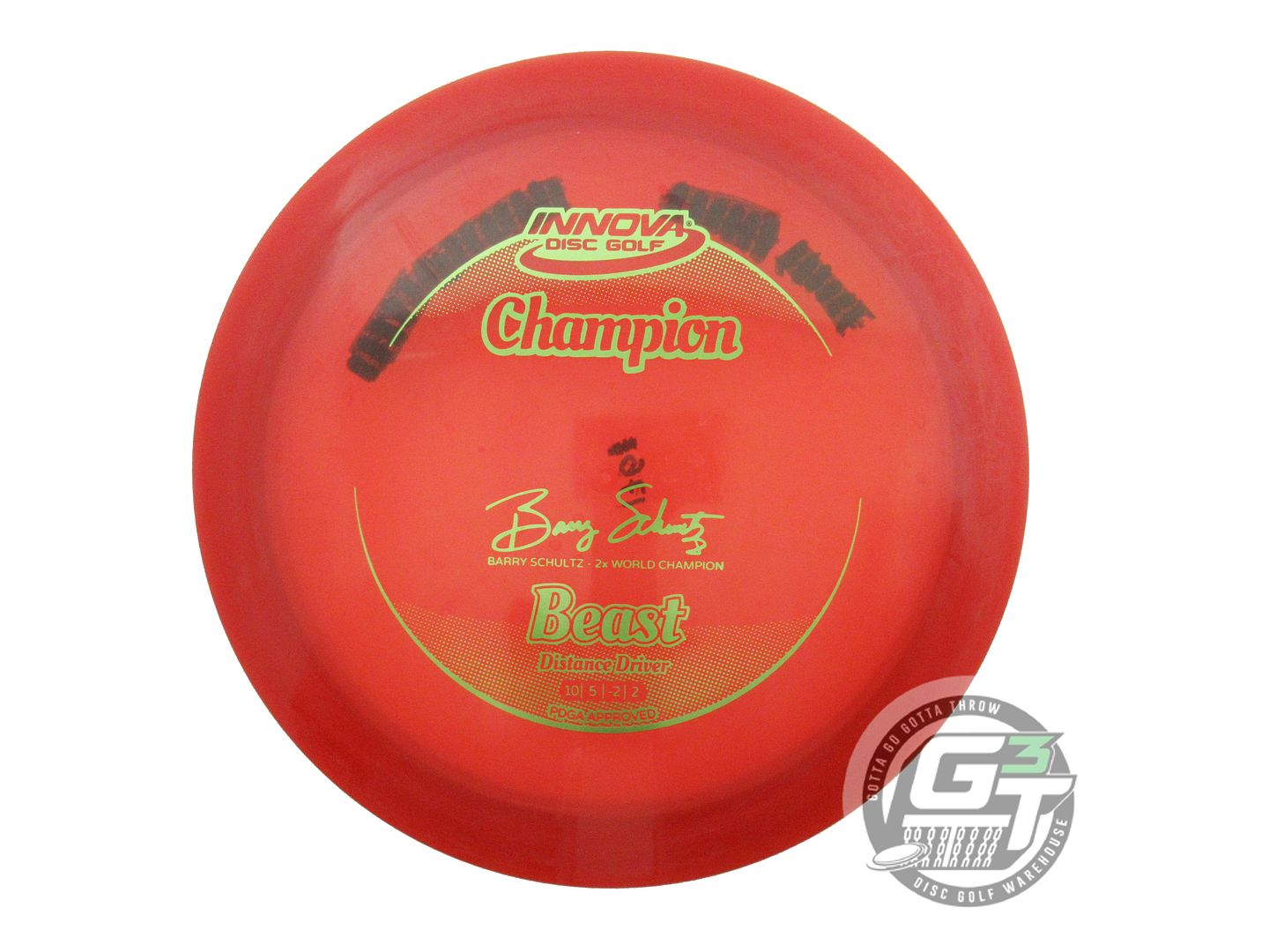 USED Innova Champion Beast 176g Red Lime Foil Distance Driver Golf Disc