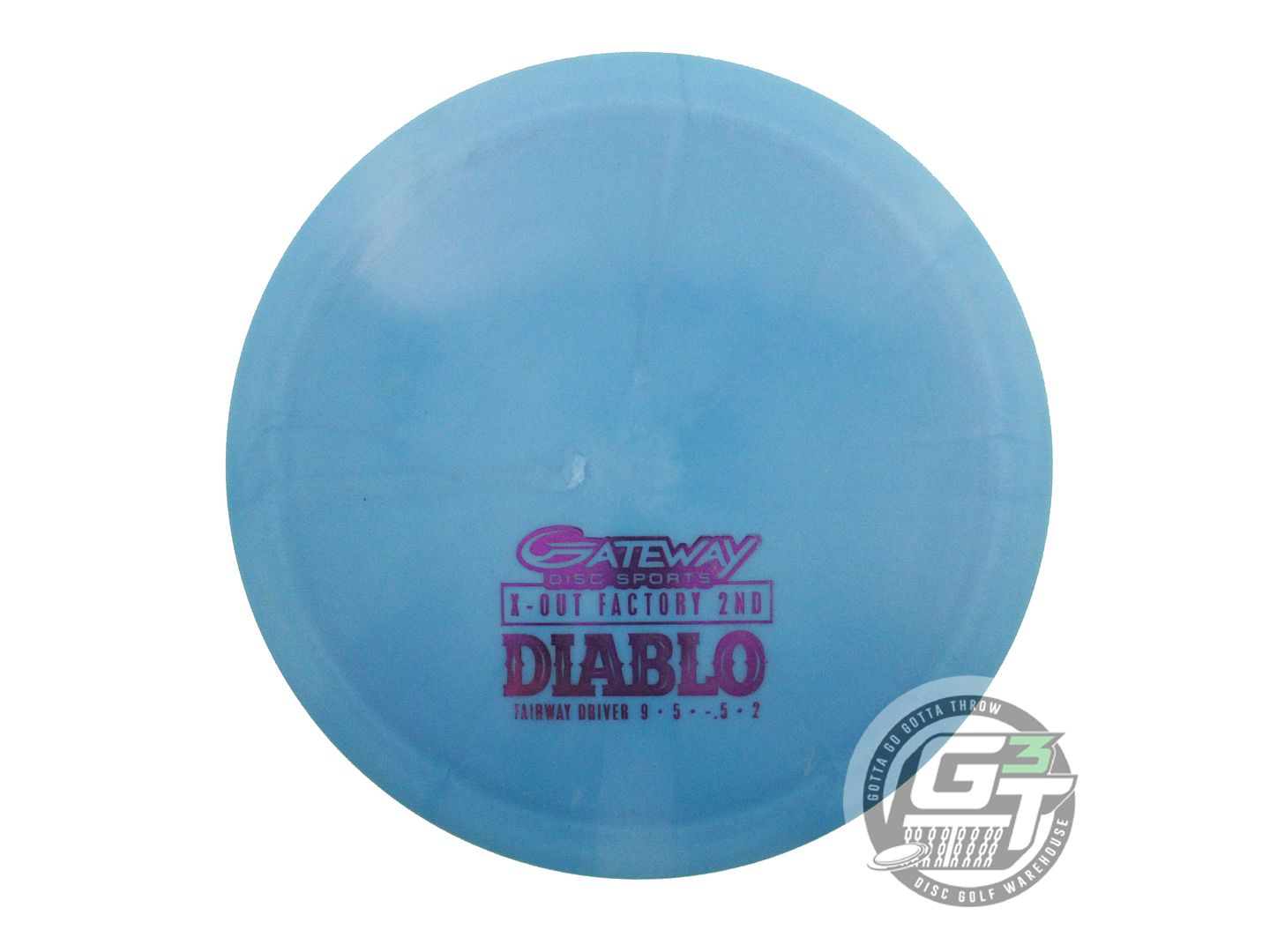 USED Gateway X-OUT Platinum Diablo 164g Blue Distance Driver Golf Disc