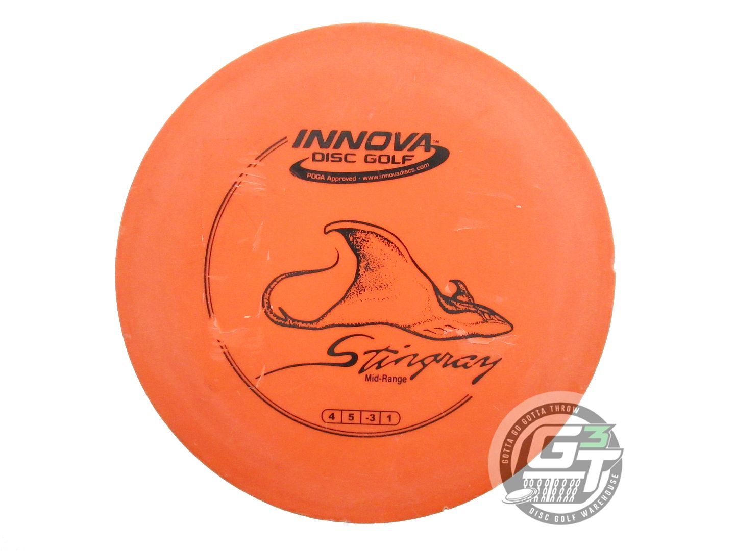 USED Innova DX Stingray 181g Orange Black Stamp Midrange Golf Disc