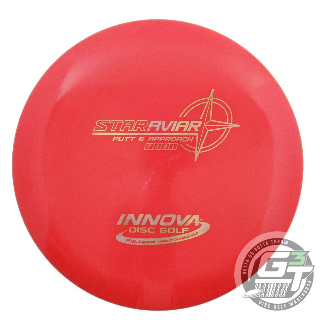 USED Innova Star Aviar 168g Red Gold Foil Putter Golf Disc