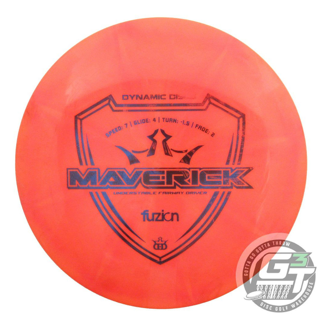 USED Dynamic Discs Fuzion Maverick 171g Orange Blue Foil Distance Driver Disc