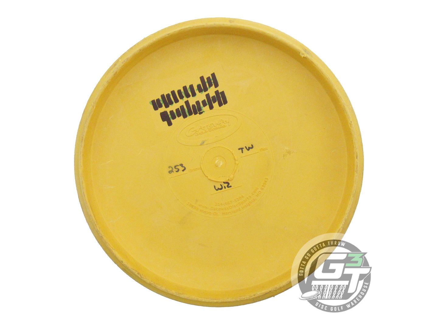 USED Gateway TRAINING WEIGHT SureGrip Wizard 253g Yellow Silver Foil Putter Disc