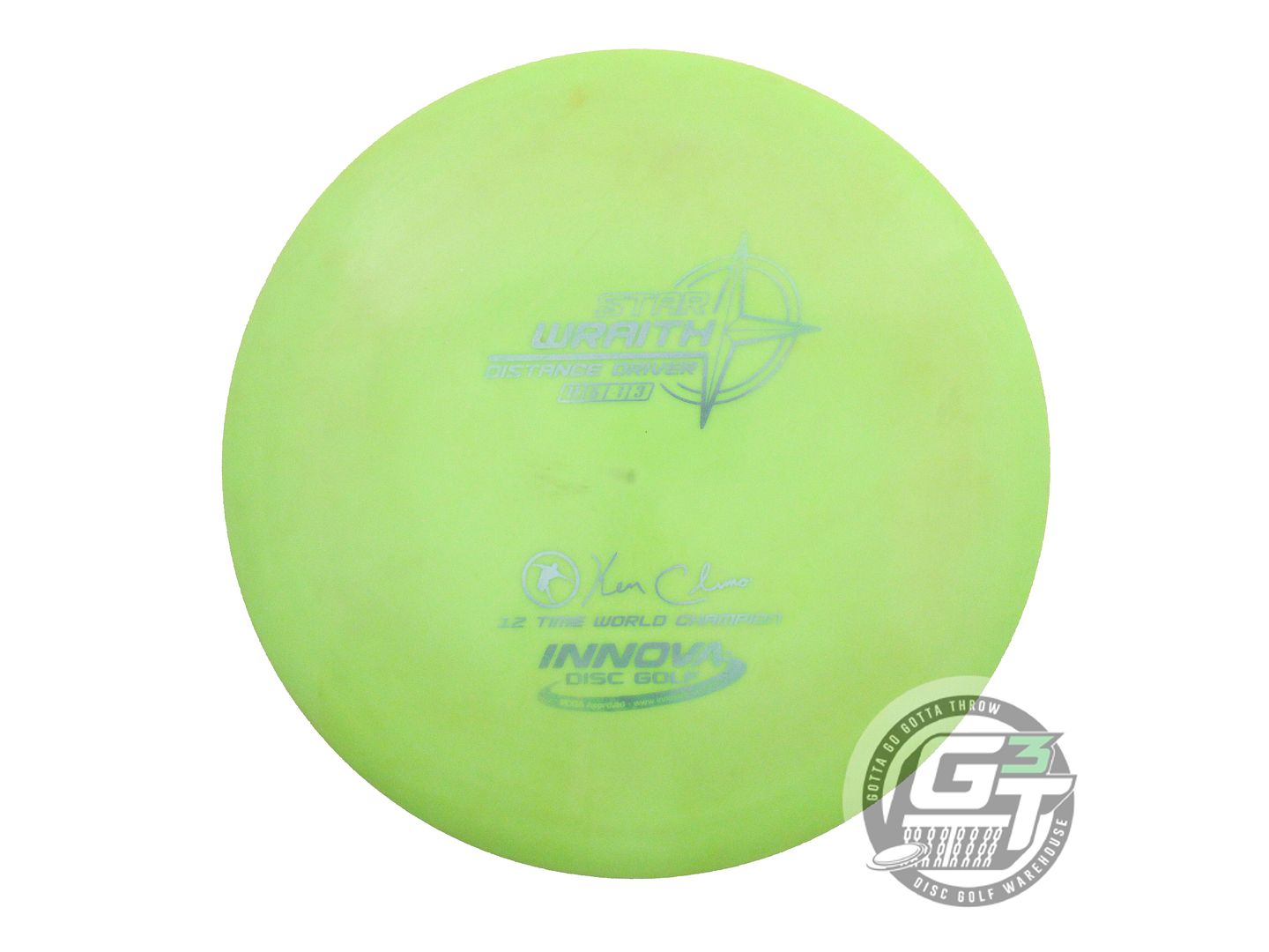 USED Innova Star Wraith 174g Lime Silver Foil Distance Driver Golf Disc