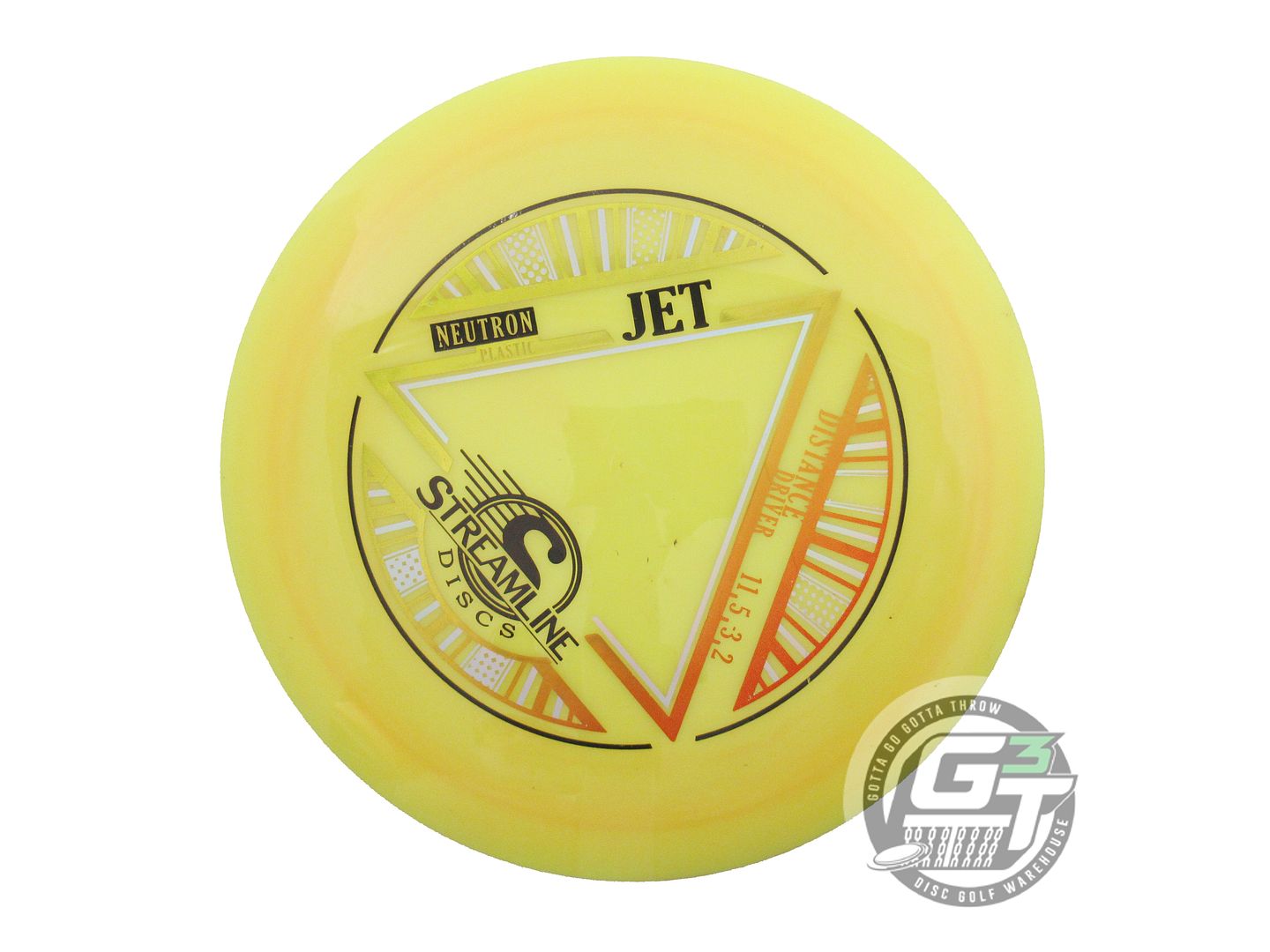 USED Streamline Discs Neutron Jet 172g Yellow Distance Driver Golf Disc
