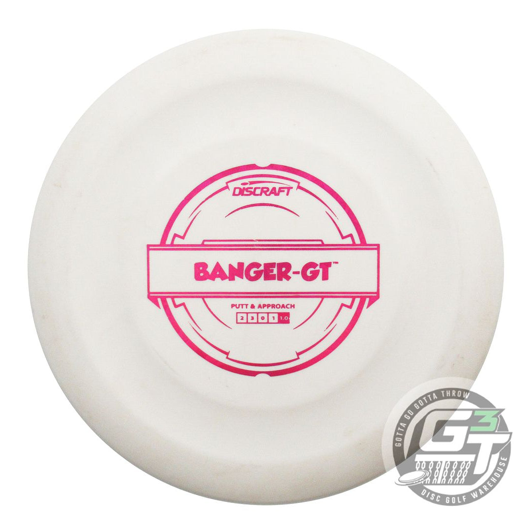 USED Discraft Putter Line Banger GT 174g White Pink Shatter Foil Putter Disc