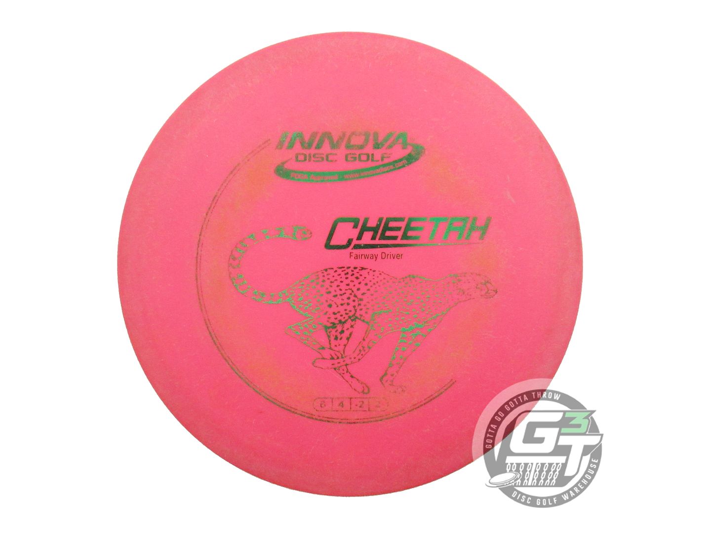 USED Innova DX Cheetah 172g Pink Green Foil Fairway Driver Golf Disc