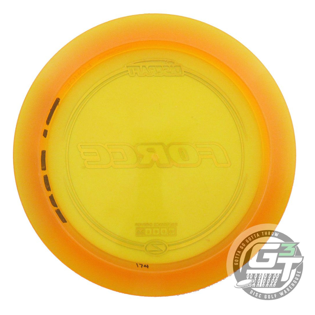 USED Discraft Z Force 174g Marigold Copper Weave Foil Distance Driver Golf Disc