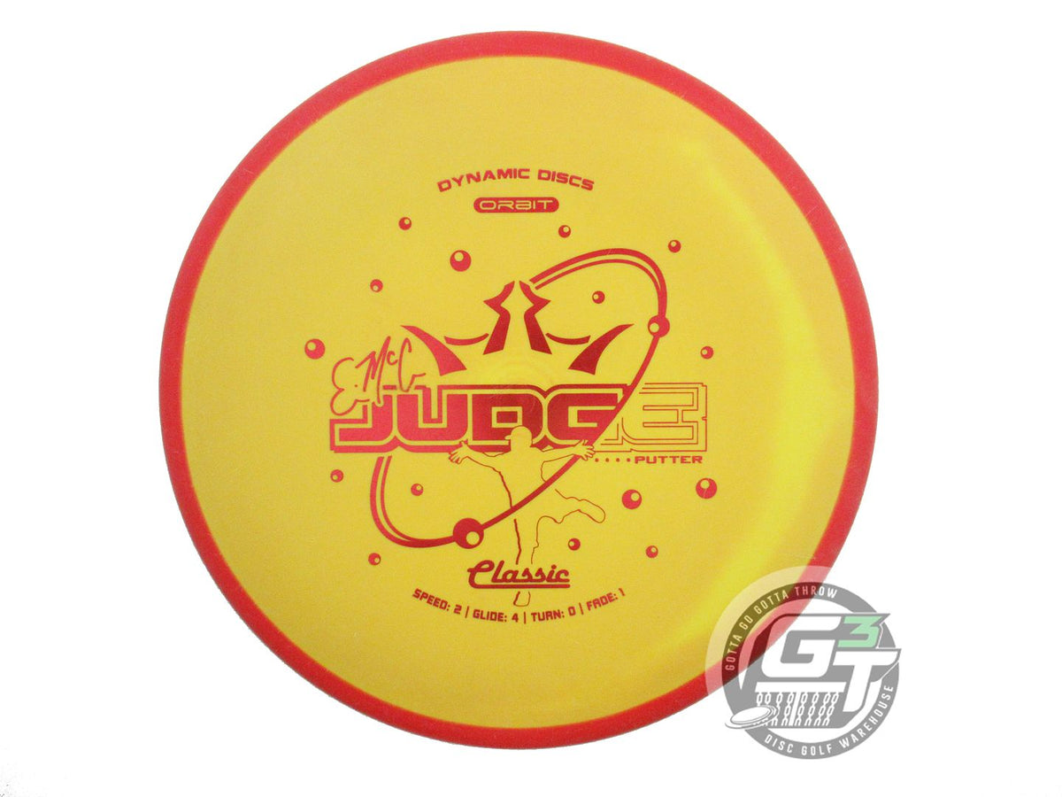 USED Dynamic Discs Classic Orbit EMAC Judge 173g Red-Yellow Putter Golf Disc