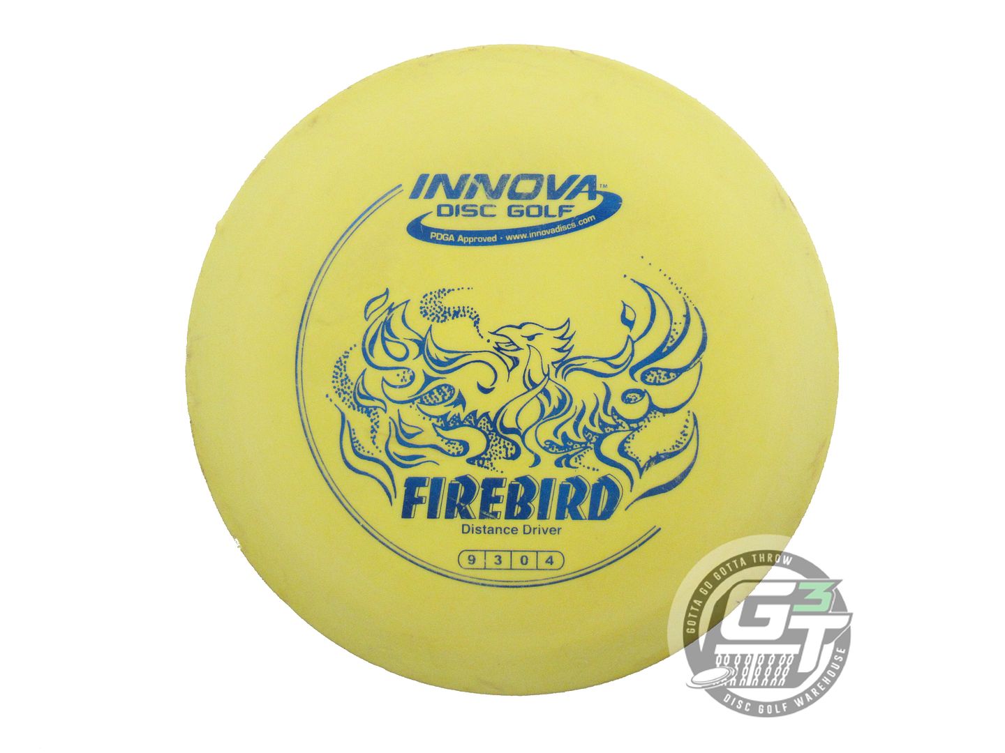USED Innova DX Firebird 165g Yellow Blue Foil Distance Driver Golf Disc