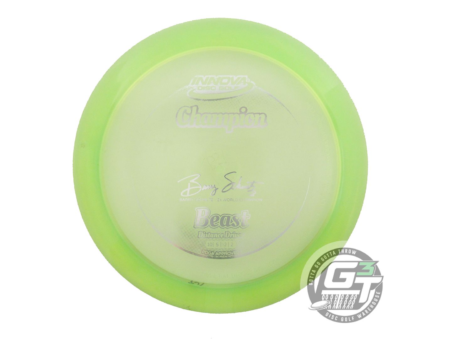USED Innova Champion Beast 169g Lime Silver Foil Distance Driver Golf Disc
