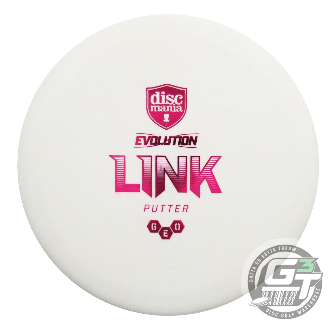 USED DiscMania GEO Link 176g White Magenta Foil Putter Golf Disc