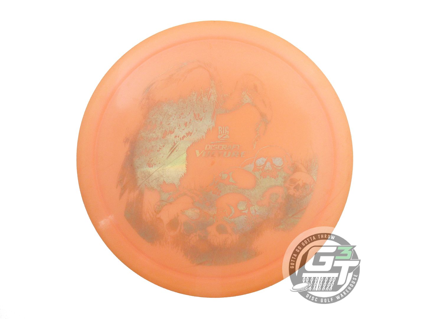 USED Discraft Big Z Vulture 176g Orange Gold Holo Foil Distance Driver Golf Disc