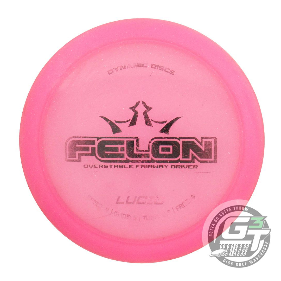 USED Dynamic Discs Lucid Felon 173g Pink Black Stamp Fairway Driver Golf Disc
