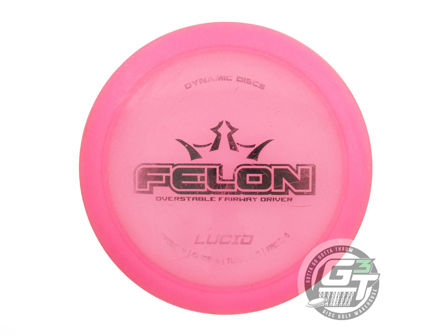 USED Dynamic Discs Lucid Felon 173g Pink Black Stamp Fairway Driver Golf Disc