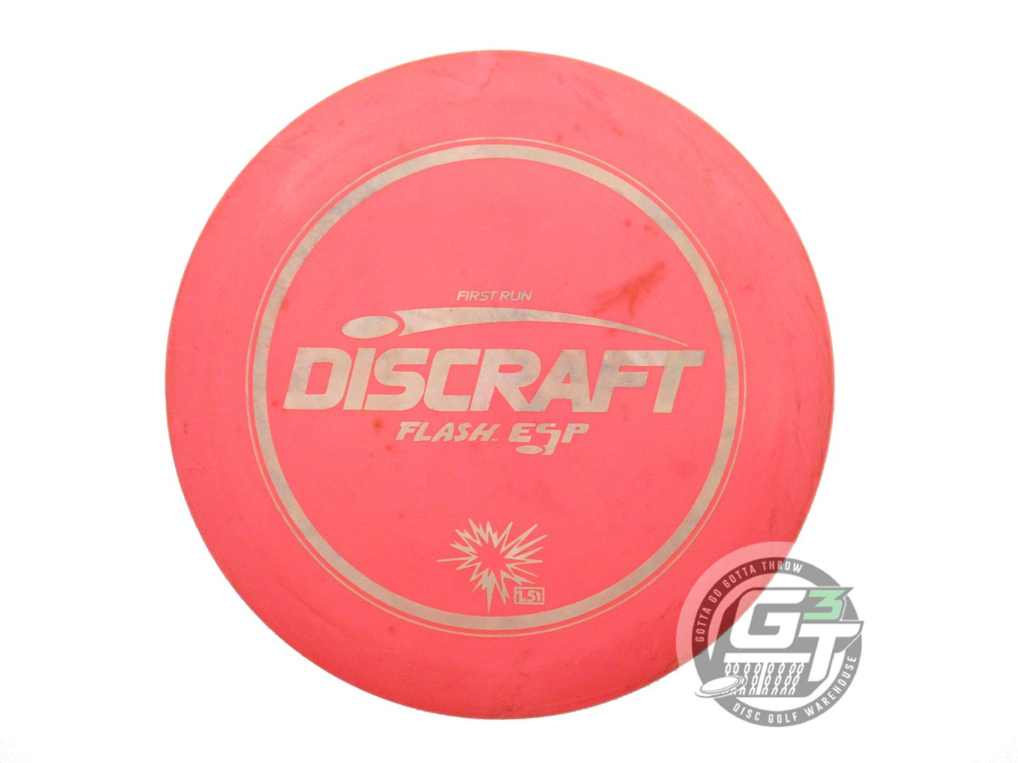 USED Discraft FIRST RUN ESP Flash 167g Pink Gray Stamp Distance Driver Golf Disc