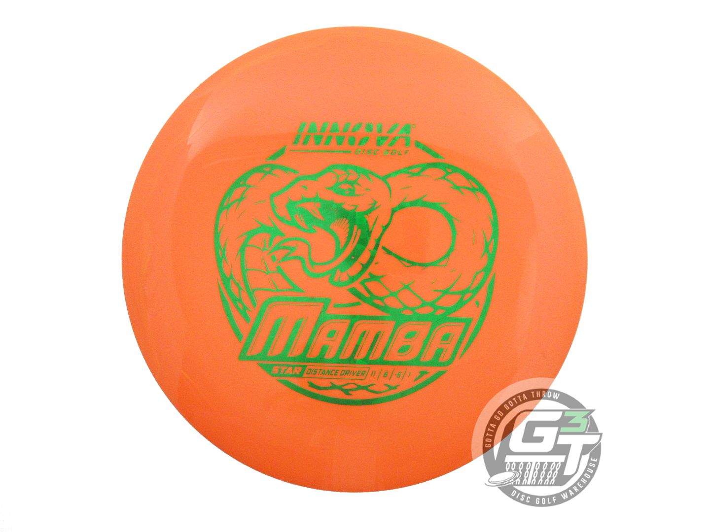 USED Innova Star Mamba 171g Orange Green Shatter Foil Distance Driver Golf Disc