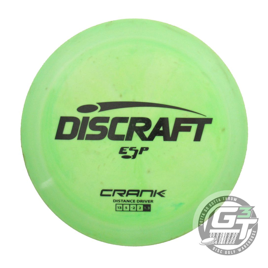 USED Discraft ESP Crank 174g Lime Black Stamp Distance Driver Golf Disc