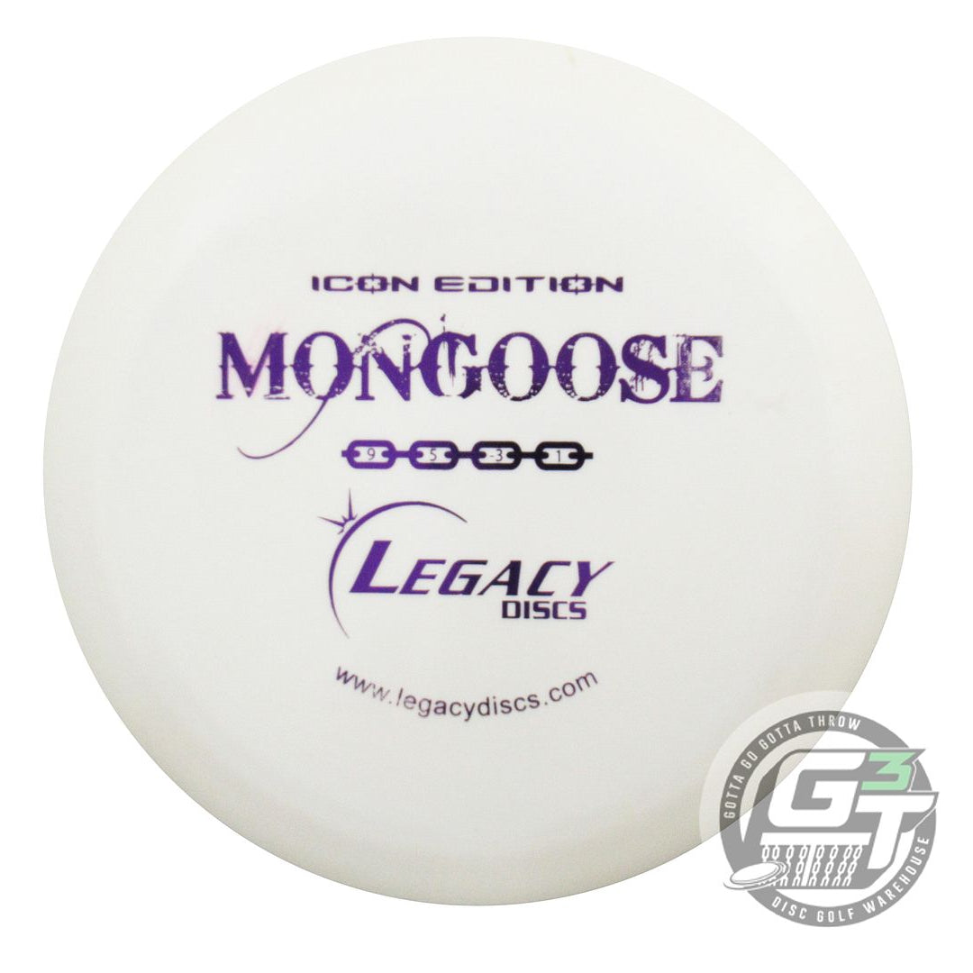 USED Legacy Discs Icon Mongoose 178g White Purple Foil Fairway Driver Golf Disc