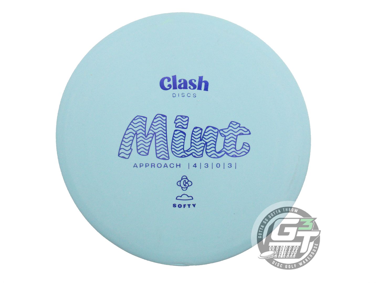 USED Clash Discs Softy Mint 174g Sky Blue Blue Foil WARPED Putter Golf Disc
