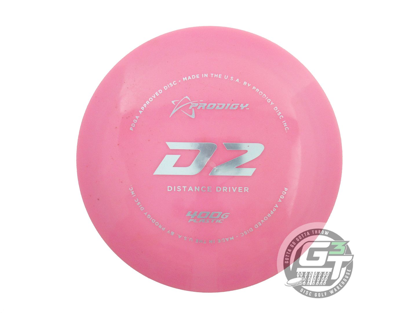 USED Prodigy Discs 400G D2 174g Pink Silver Foil Distance Driver Golf Disc