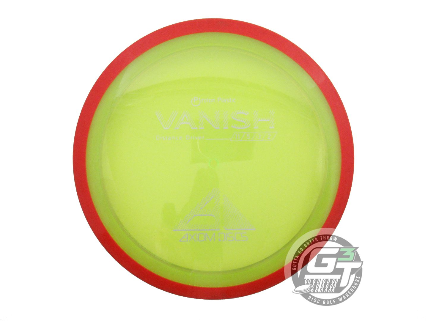 USED Axiom Discs Proton Vanish 168g Yellow Red Rim Distance Driver Golf Disc
