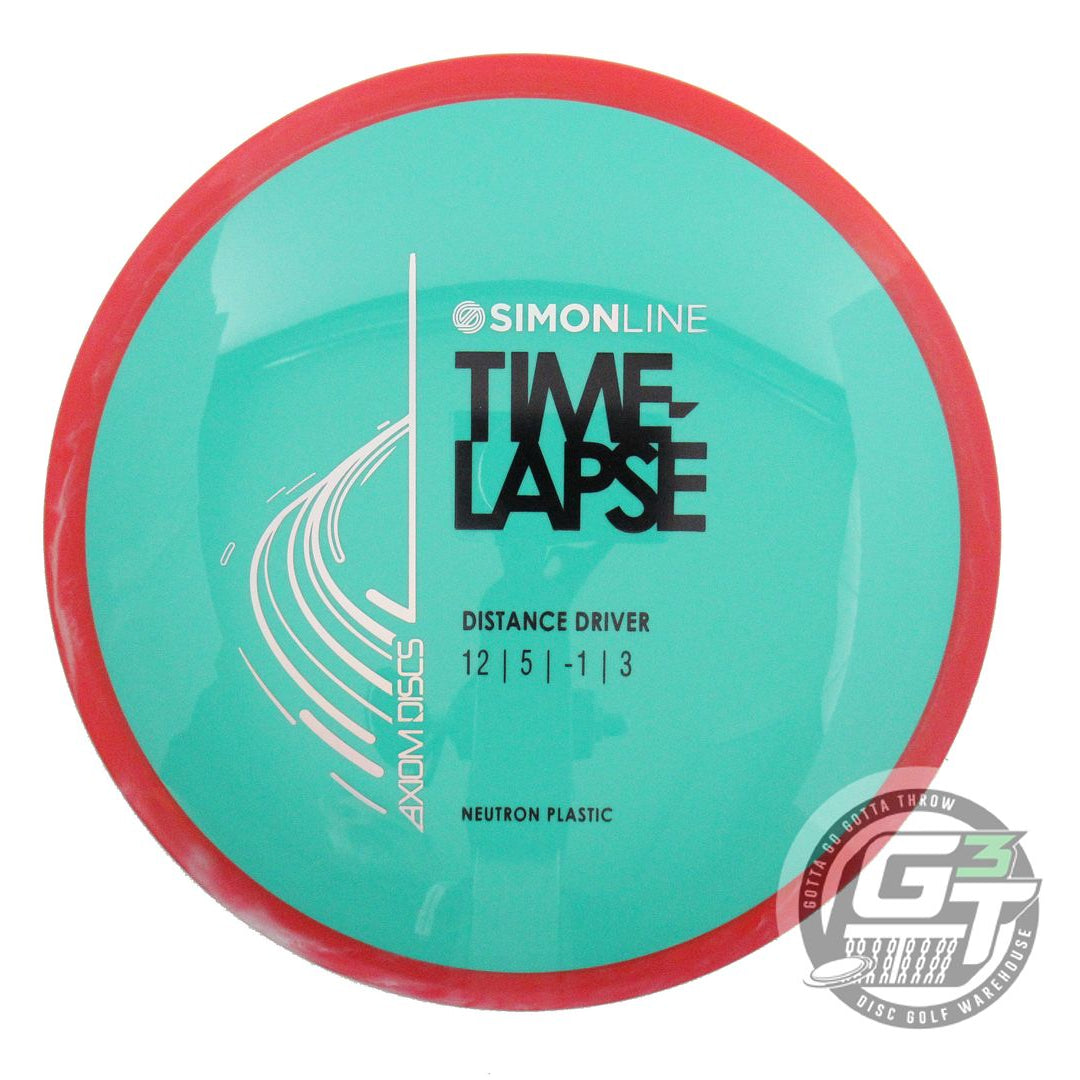 NOS Axiom Discs Neutron Time Lapse 174g Seafoam Red Rim Driver Golf Disc