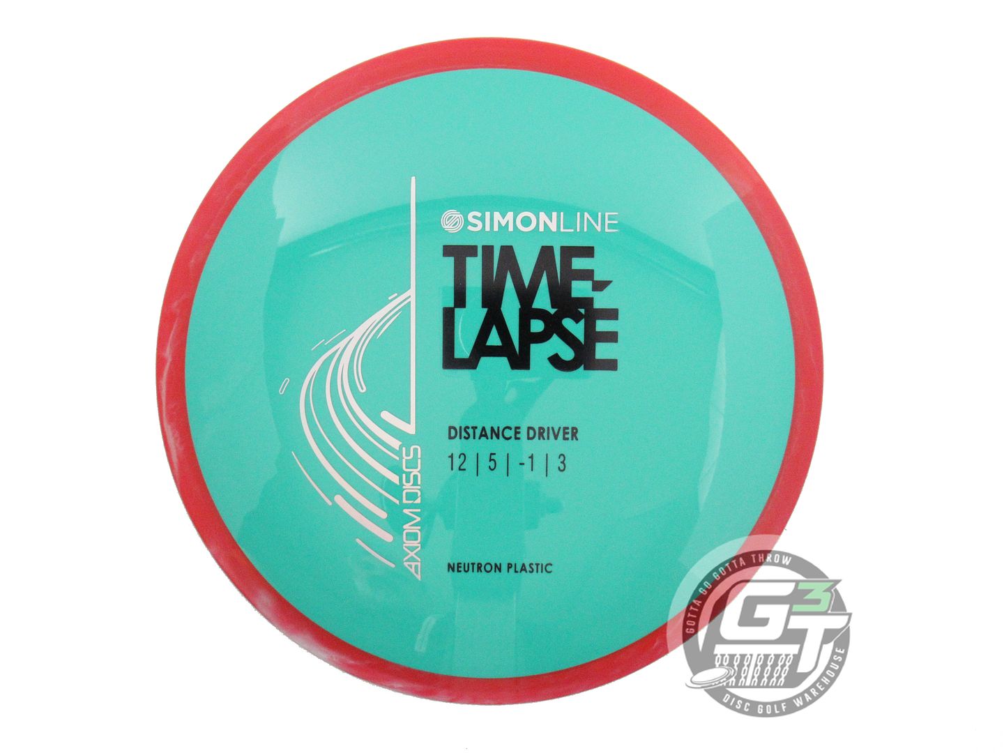 NOS Axiom Discs Neutron Time Lapse 174g Seafoam Red Rim Driver Golf Disc