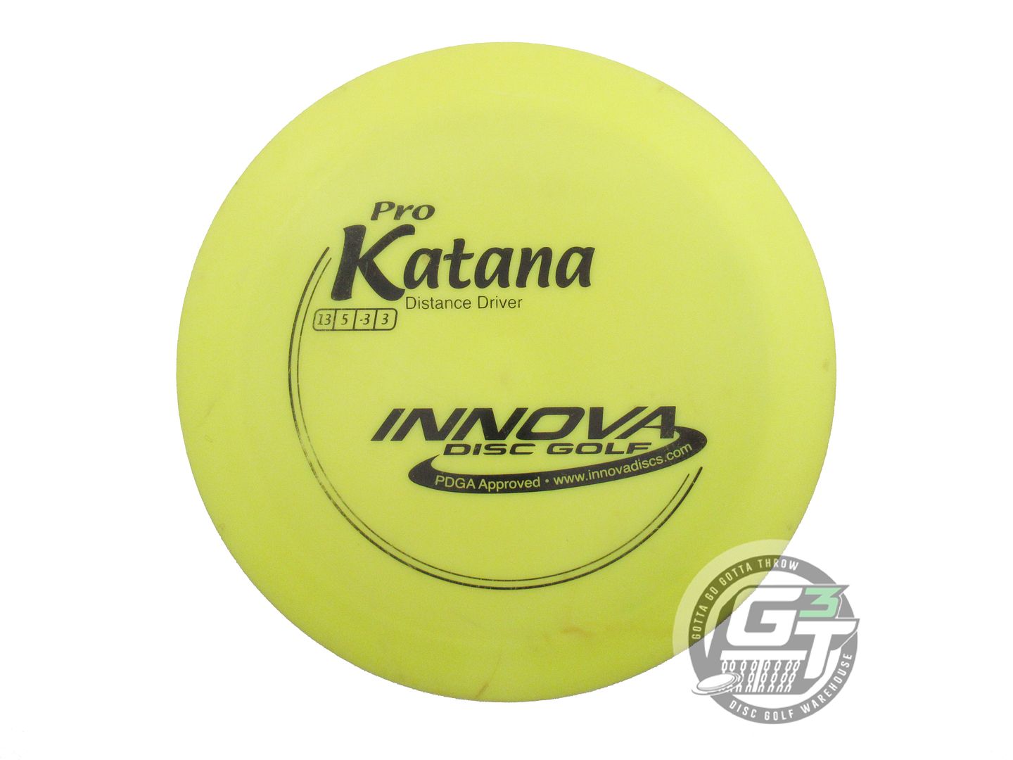 USED Innova Pro Katana 178g Yellow Black Stamp Distance Driver Golf Disc