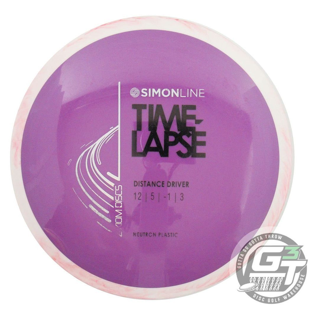 USED Axiom Discs Neutron Time Lapse 173g Purple White Rim Driver Golf Disc