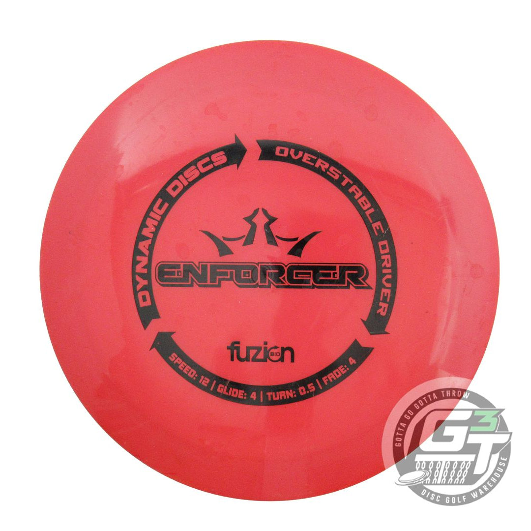 USED Dynamic Discs BioFuzion Enforcer 168g Red Black Stamp Distance Driver Disc